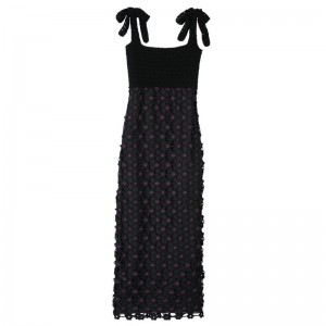 Black Women's Longchamp Dress Dress | 5190-VBUFL