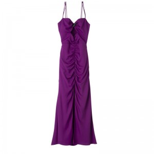 Purple Women's Longchamp Midi Dress | 4936-LTFEW