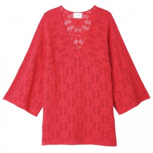 Red Women's Longchamp Dress | 0619-DRNXA