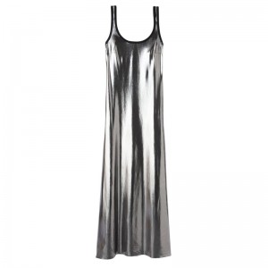Silver Women's Longchamp Long Dress | 6593-UNBSV