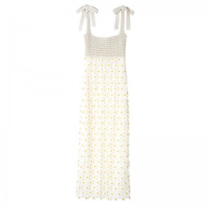 White Women's Longchamp Dress Dress | 0845-LGFNT