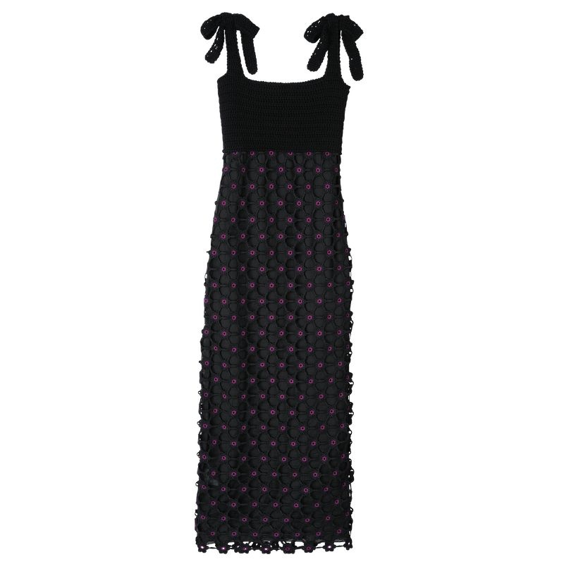 Black Women\'s Longchamp Dress Dress | 5190-VBUFL