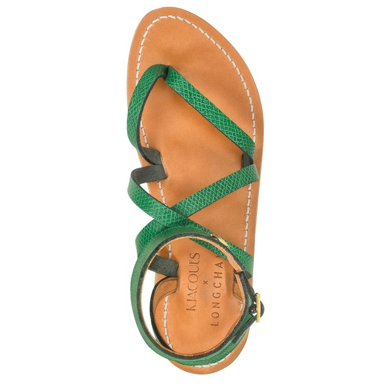 Green Women's Longchamp x K.Jacques Sandals Sandals | 9246-CUQZG