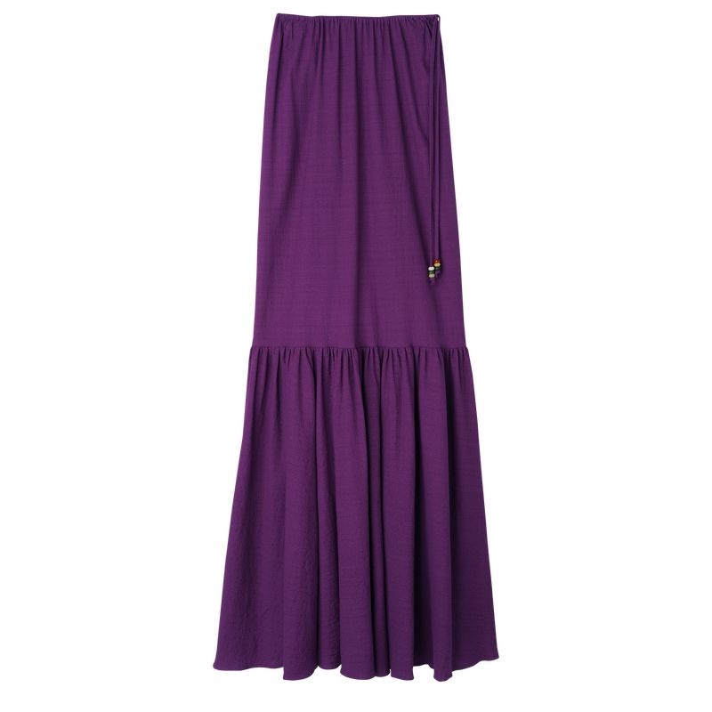 Purple Women\'s Longchamp Long Skirts | 4896-GZXTS