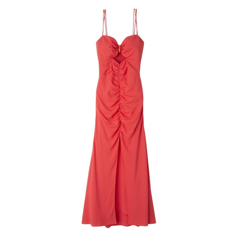 Red Women\'s Longchamp Midi Dress | 1387-LXEYR