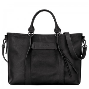 Black Women's Longchamp 3D L Handbag | 9153-IWLQC