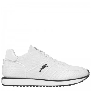 White Women's Longchamp Le Pliage Collection Sneakers | 5397-ERWSI